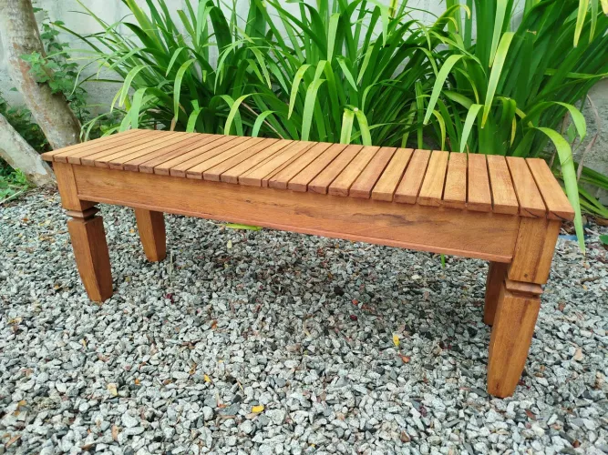 Banco em madeira de angelim - 02 lugares