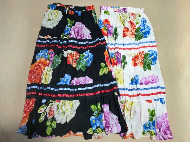 2 Saias Floridas Rodadas Longas