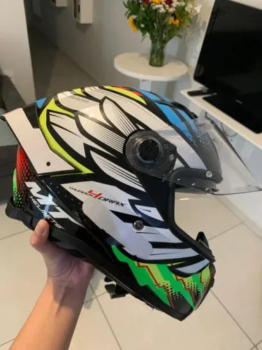 Capacete MT thunder 4 sv drax b7 azul