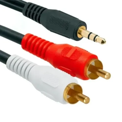 Cabo Auxiliar P2 Macho X Rca Macho Audio 1,5m P/ Som / Tv / Home Theater Audio Video