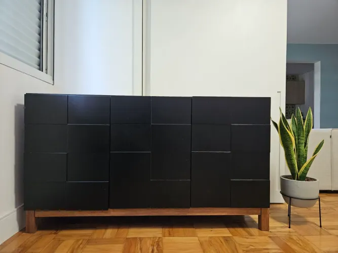 Buffet Preto 3 portas