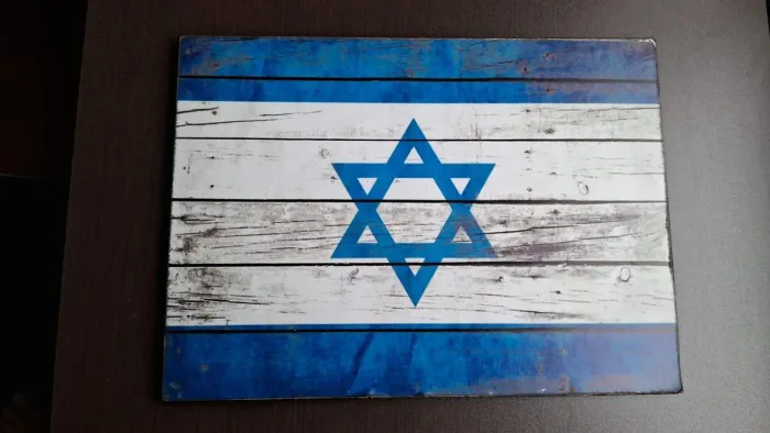 Quadro Bandeira Israel MDF