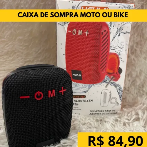 Caixa de Som Portátil para Moto/Bike aprova d?água