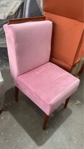 Pague na entrega !Cadeira de jantar Rosa Estofada Elegante, fazemos em várias cores