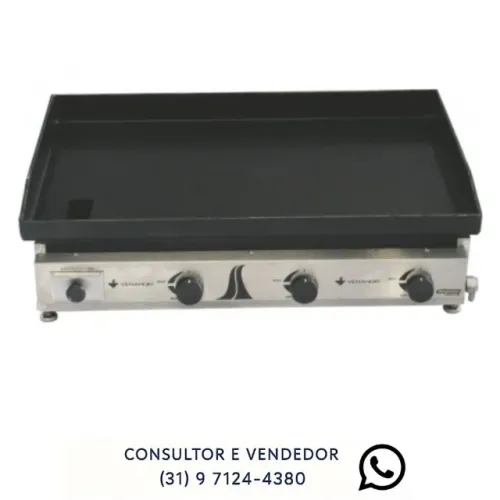 Chapa a Gás para Lanches Venâncio 80 CM