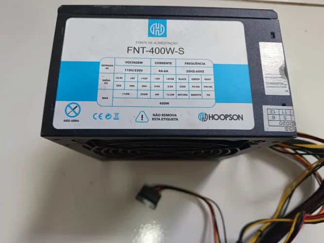 Fonte 400 W ATX 20+4