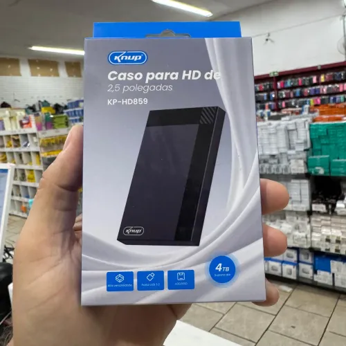 Case Para HD 2.5 SATA USB 3.0 Knup KP-HD859 - Gaveta Externa para SSD Notebook 