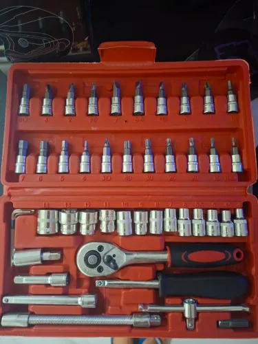 Kit chave catraca com 46 peças