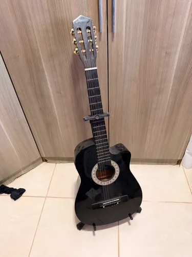 Violão Eletroacústico Austin Classic Nylon (Preto com Cutaway)