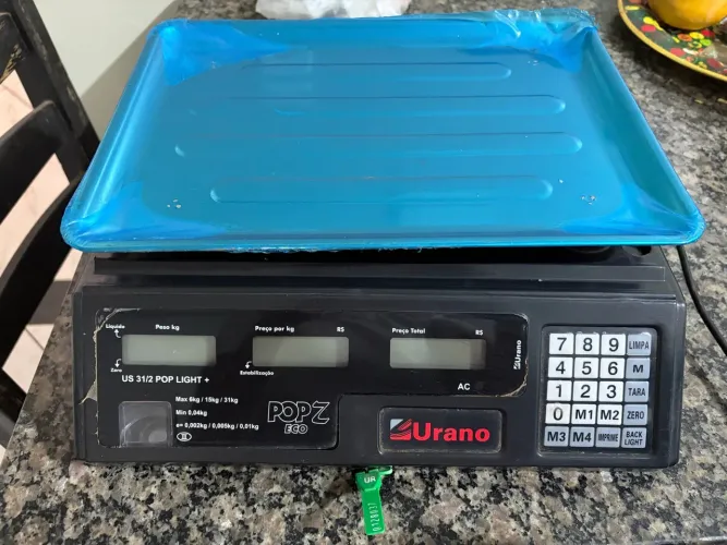 Balança 30kg Pop-z Eco Bivolt Urano Com Prato Para Frutas