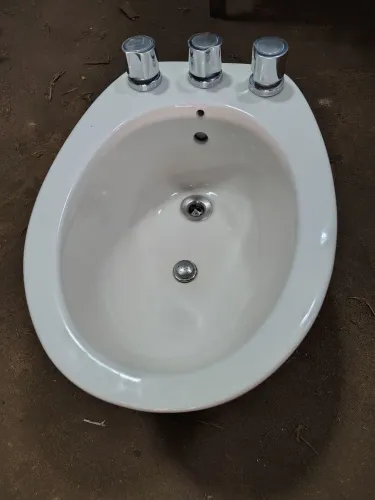 Bide para banheiro completo com torneiras válvulas sifão