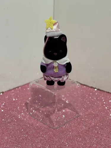 Bebê Sylvanian Families Gato Preto Midnight Family Noite do Pijama 