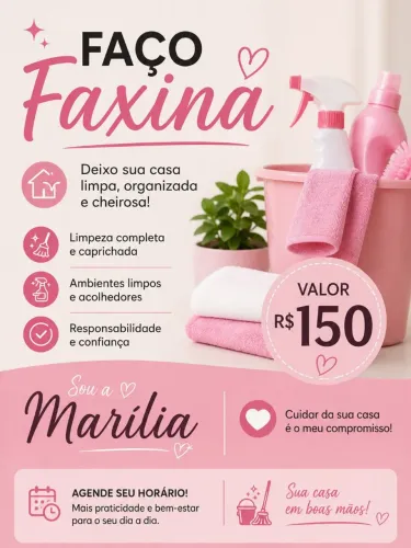 Trabalho como faxineira