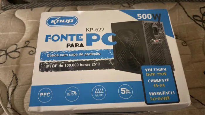 Fonte kp-522 500w - caixa lacrada