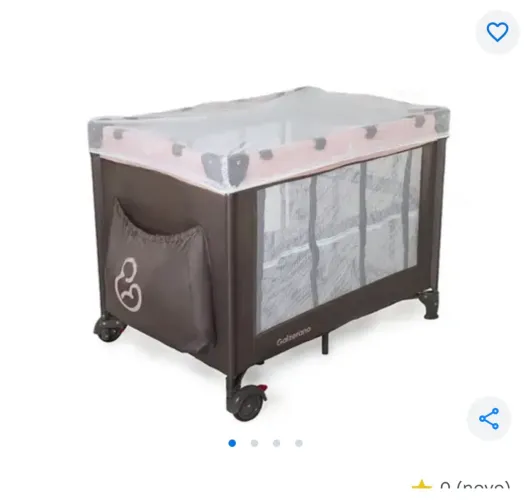 Berço portátil rosa nunca usado