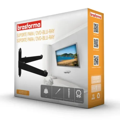  suporte preto para dvd ref.advd172 brasforma 
