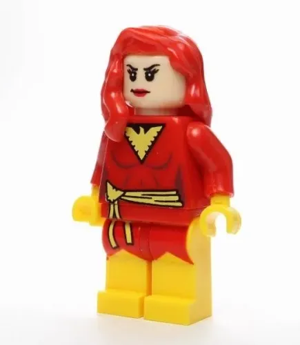 Minifigura Jean Grey Fênix (Phoenix) Marvel X-Men 5cm