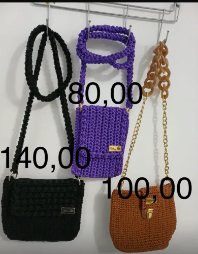 Lindas bolsas de crochê