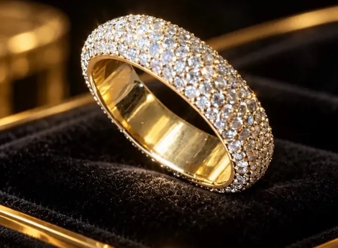 Anel Pavê Diamond em Ouro 18k 750