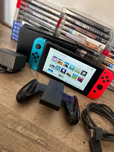 Nitendo switch v2 com 13 jogos