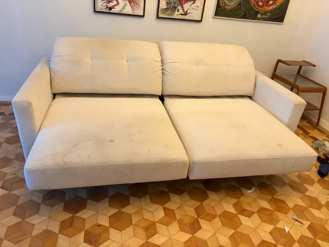 Sofá retrátil 2,15m Tok & Stok lindo e confortável 