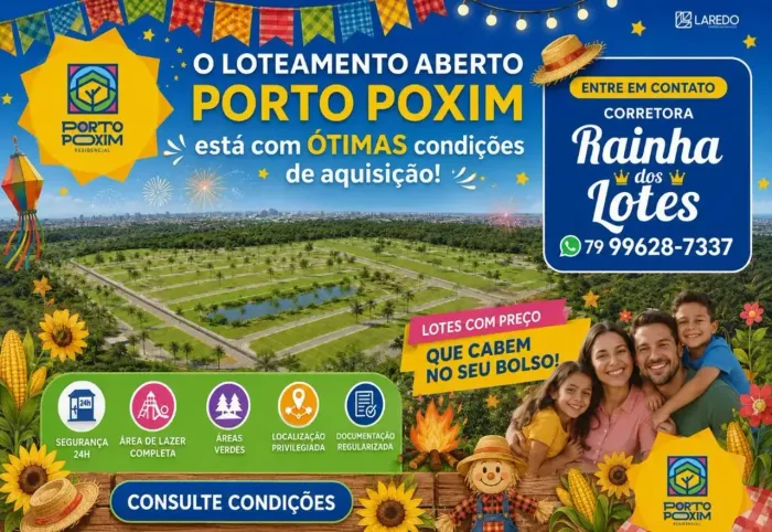 Repasse Porto Poxim - Lote VISTA LIVRE - Rainha dos Lotes.