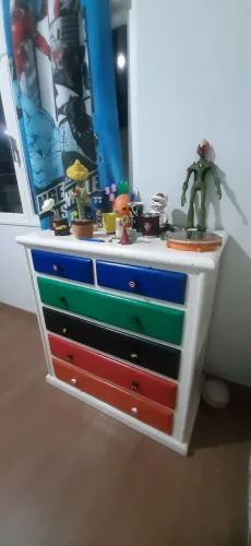 Comoda infantil personagens super herois - de madeira