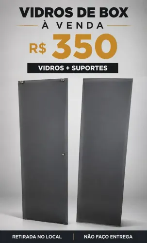 Vidro fumê para box de banheiro 1,20m
