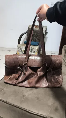 Bolsa de couro de viagem - ellus 