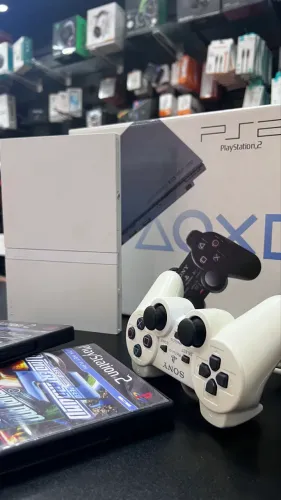 Console ps2 Branco todo original ! Confira