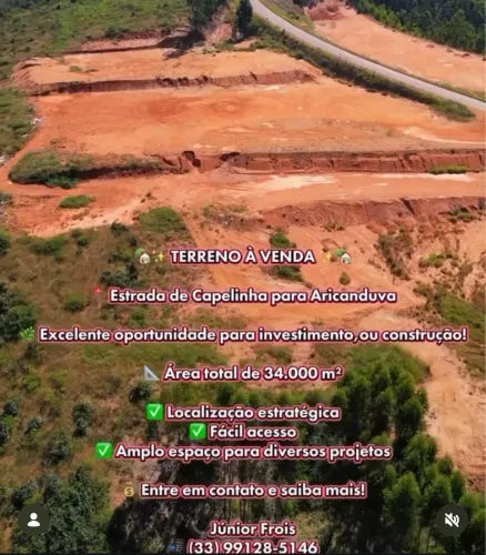 TERRENO À VENDA ? OPORTUNIDADE EM Capelinha