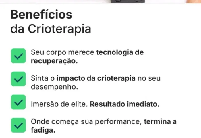 Banheira para crioterapia/ imersão no gelo