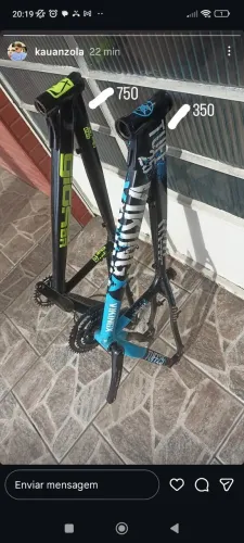 Quadro viking com uma trinca no canote