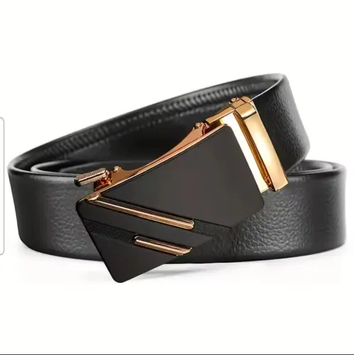 Cinto masculino couro liga metálica