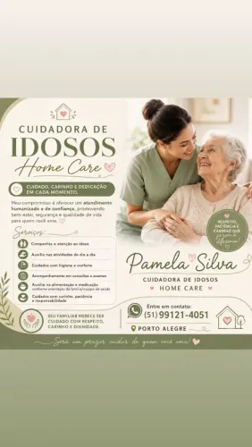 Cuidadora hospitalar e Home care