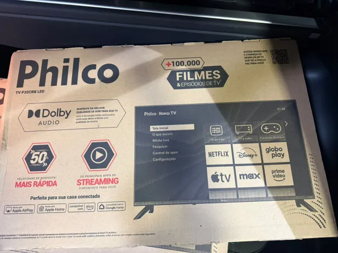 TV Philco 32" Smart Lacrada + Nota Fiscal R$ 999