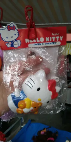 Antigo enfeite com 10 cm, de aniversário Hello Kitty (casca de ovo)