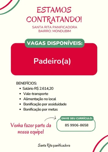 Padeiro / Auxiliar de Padeiro
