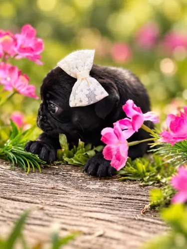 FILHOTE DE PUG PRETO