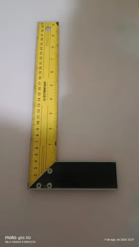 Esquadro Starfer 30cm Liga de Alumínio para medições precisão