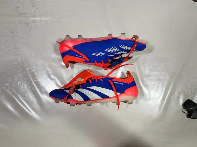 Adidas Predator Elite Campo Azul e Laranja Tam. 43 - Língua Dobrável