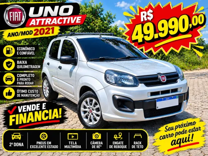 Fiat Uno Attractive 1.0 EVO Fire Flex 8V 5P 2021