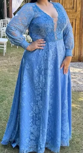 Vestido de festa azul Serenity
