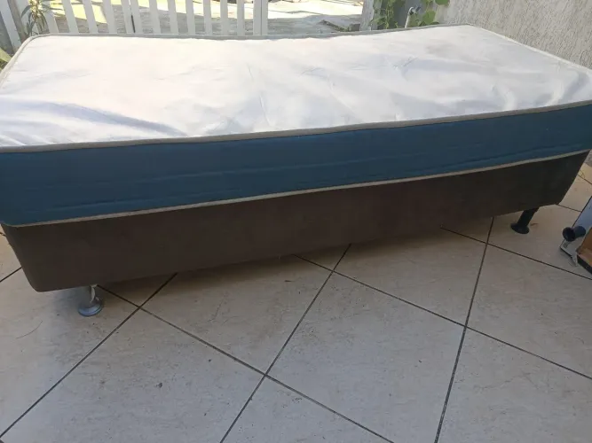 Cama box solteiro base e colchão