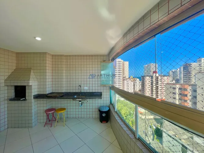 Apartamento Mobiliado à Venda em Praia Grande de 2 quartos, 3 banheiros, 2 vagas