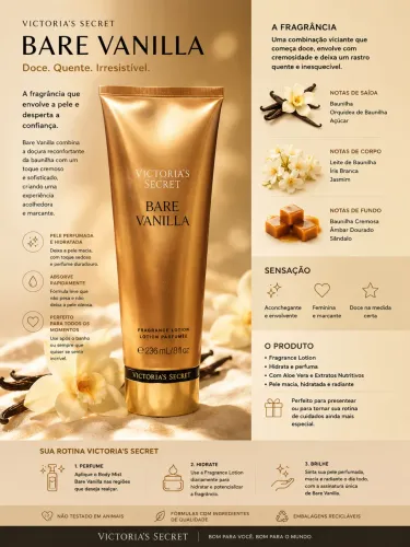 Creme hidratante corporal Victorias secret original Bare Vanilla