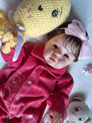 Linda bebe reborn menina realista silicone