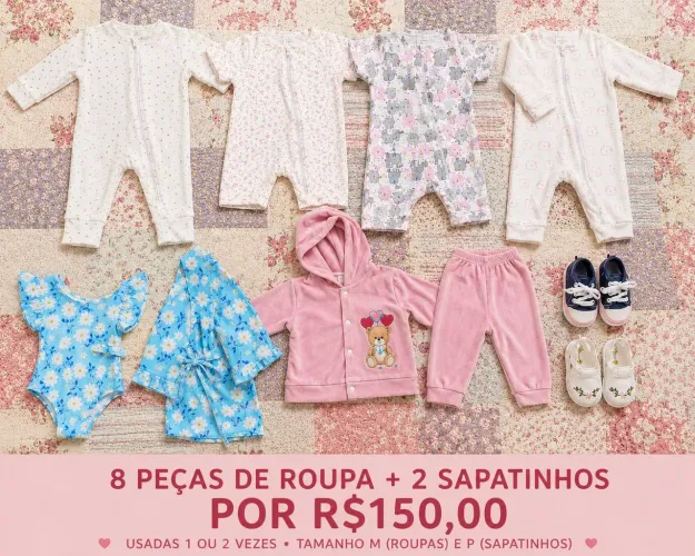 Roupinhas bebê usadas uma única vez