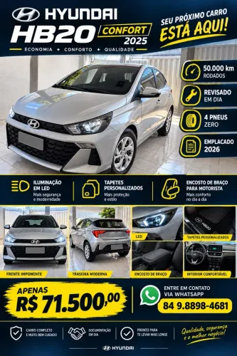 Hyundai HB20 Comfort Plus 1.0 Flex 12V Mec. 2025