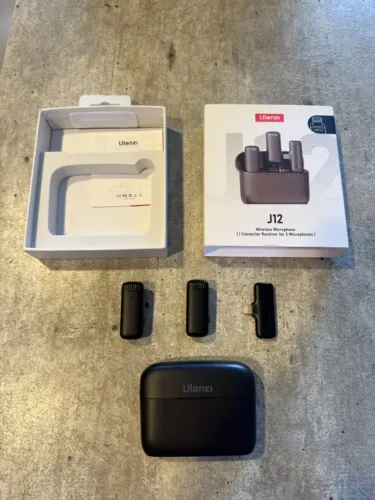 Microfone de lapela sem fio Ulanzi J12 para iPhone